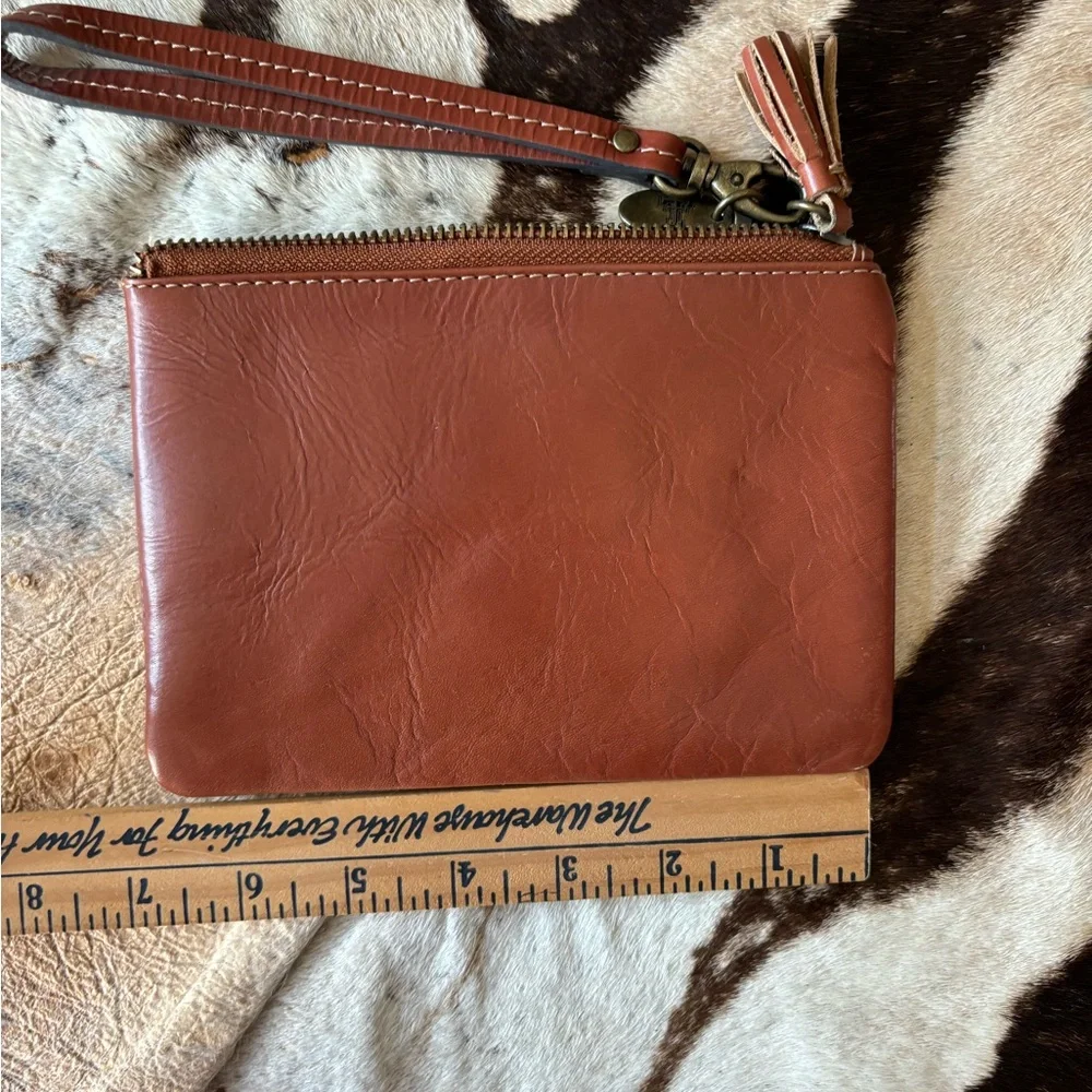 Jack Mason brand leather wristlet. Great‎ condition Texas Tech emblem removable.